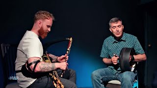 Andy Kruspe bodhrán amp Angus McGalligan on uilleann pipes  Craiceann Bodhrán Festival 2024 [upl. by Zaslow]