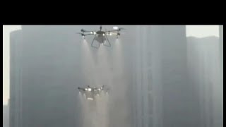 Drone spraying pesticidefertilizer display [upl. by Bonnell298]