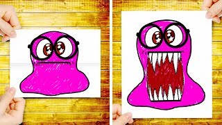 Slime Sam Turns a Boring Drawing into TOOTHY PARTY FAVORS  Fun Idea For UNDER THE SEA THEME PARTY [upl. by Vedette564]