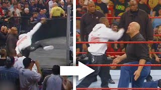 Celebrities Who Jumped the Barricade and Attacked WWE Wrestlers [upl. by Dwane52]