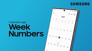 How to add week numbers to your Samsung Calendar  Samsung US [upl. by Ayotna]