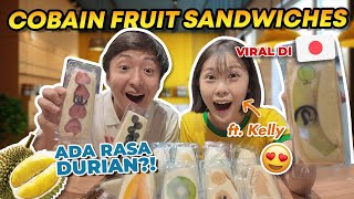 FRUITS SANDWICH🇯🇵 VIRAL DI INDONESIA COBA REVIEW SAMA KELLY🇰🇷 [upl. by Ttirrem]