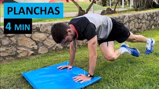 Fortalece tu COREABDOMINAL en tan solo 4 minutos realizando 8 PLANCHAS Básicas y Efectivas [upl. by Dyal613]