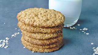 Rezept Schwedische Haferkekse selber machen  Haferflocken Kekse backen  Hafer Cookies [upl. by Verlie]