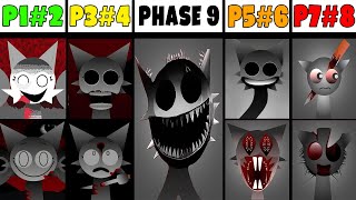 Phase 1 VS Phase 2 VS Phase 3 VS Phase 4 VS Phases 69 in Incredibox Sprunki versions [upl. by Rolando423]