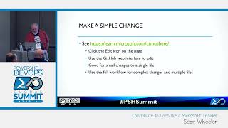 PowerShell Summit 2023 Contribute to Docs like a Microsoft Insider by Sean Wheeler [upl. by Raychel]