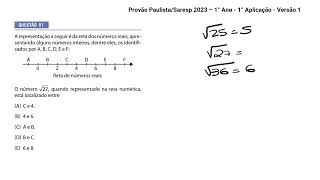 Questão 1  Provão PaulistaSaresp 2023 – 1° Ano  1° Aplicação  Versão 1 [upl. by Lisbeth]