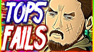 Top 5 Bo3 Zombie Fails  Week 22 Zetsubou No Shima on Last Gen Edition [upl. by Surat]