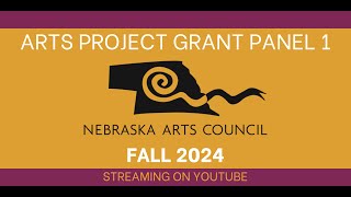 Arts Project Grant APG Fall 2024 Panel 1 [upl. by Htessil597]