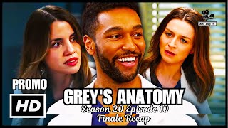 GREYS ANATOMY Season 20 Episode 10 Finale Recap  Ending Explained [upl. by Rayshell]