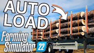 Auto Load LOGS In Farming Simulator 22 Fliegl Timber Autoload Mod Review [upl. by Aerdnahs]