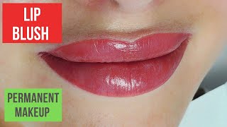 Lip blush Permanent makeup aquarelle lips [upl. by Nawj780]