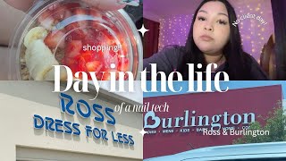 DAY IN THE LIFE of a nail tech  No clients  Shopping at Burlington amp Ross [upl. by Edie762]