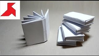 DIY 📗 📙 📘 How to make a mini BOOK from A4 paper [upl. by Nivle]