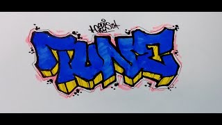 How to draw easy graffiti sketch TUNE [upl. by Eibreh]