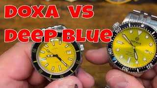 Luxury vs Budget Dive Watch Doxa vs Deep Blue [upl. by Armyn31]