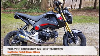 20142016 Honda Grom 125 MSX 125 Review  Riding The OG Grom  Mods TopSpeed Specs [upl. by Berner]