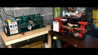 Grizzly G0765 7quot X 14quot VariableSpeed Benchtop Lathe vs Harbor Freight 7quot x 10quot Precision Mini Lathe [upl. by Nnateragram867]