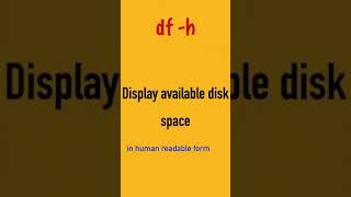 linux command  df h  shorts linux unix command bydubebox [upl. by Daggett]