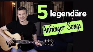 5 legendäre Songs für Gitarren Anfänger  easy Begleitung amp Variationen [upl. by Anaik406]