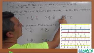 22 REDUCCIÓN DE FRACCIONES A SU MÍNIMA EXPRESIÓN 4º GRADO [upl. by Stromberg]