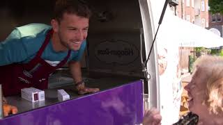 Grigor Dimitrov serves ice cream at the FeverTree Championships [upl. by Gernhard]