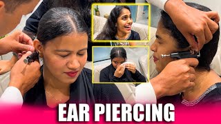 ഷാമിക്കും അഞ്ചിക്കും കാത്കുത്ത് 🤩  EAR PIERCING VLOG  ഷാമി കരഞ്ഞു 🥹 [upl. by Kinsman]