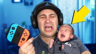 How To Play Video Games With A Newborn Baby [upl. by Atnahsa649]