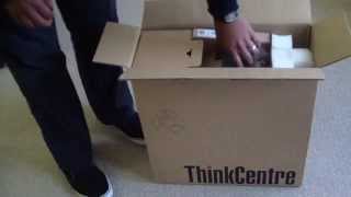 Unboxing the Lenovo Thinkcentre Edge 73SF slimline desktop PC [upl. by Rodina]