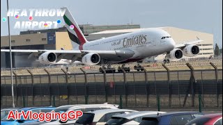 Another Beautiful Day at Heathrow Airport Plane Spotting Arrival AirVloggingGP [upl. by Dirraj180]