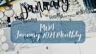 Plan With Me January 2024 Monthly  Planner Pixie Co [upl. by Allenaj163]