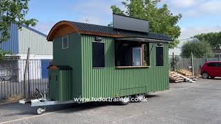 Shepherd Hut for mobile Pizza trailer business by Tudor Catering trailers [upl. by Notnelc]