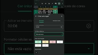 Formatação Condicional no Celular shorts [upl. by Leirua525]