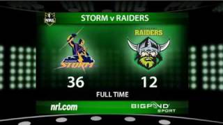 Rd21 Storm v Raiders Hls [upl. by Ioab]