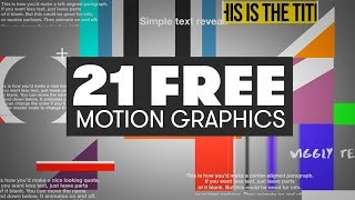 21 FREE Motion Graphics For Premiere  PremiumBeatcom [upl. by Karissa]