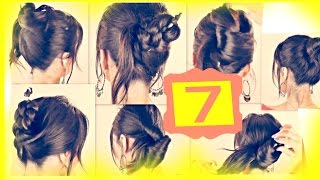 Seven ★ 1MINUTE HAIRSTYLES with JUST A PENCIL  Easy Updo Hairstyles for Long Medium Hair [upl. by Sergu]