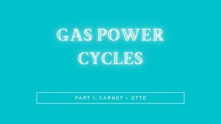 Ch 6 part 1 Gas Power Cycles [upl. by Sholeen]