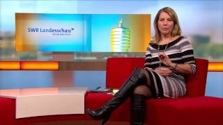 NYLONS Patricia Kuell OTK BOOTS stiefel thigh highs19032013 Landesschau LEGS [upl. by Nosnevets]