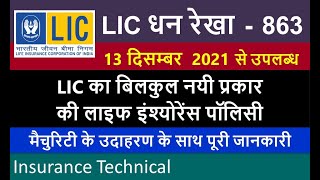 LIC New Plan form 13 Dec 2021  LIC Dhan Rekha 863 LIC धन रेखा 863 [upl. by Cirle968]