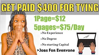 Earn 400 For TYPING NAMES Easy Typing Jobs  Make Money Online [upl. by Meeharbi177]