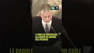 Le parole del ministro Giuli alla camera nel discorso delle polemiche [upl. by Einnov]