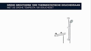 GROHE Grohtherm 1000 New – thermostatische douchekraan met doucheset voor ultiem comfort [upl. by Heurlin]