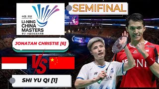 LINING China Masters 2024 Jonatan CHRISTIE 6  INA  VS SHI Yu Qi 1  CHN SEMIFINAL [upl. by Atiekal]