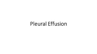 Pleural Effusion [upl. by Lorrimor]