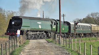 Battle of Britain Class 34072 257 Squadron Steam Locomotive on the Kent amp East Sussex Railway KampESR [upl. by Fiedler673]