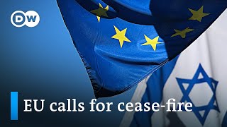 European Union calls for permanent ceasefire in Gaza  DW News [upl. by Nallij62]