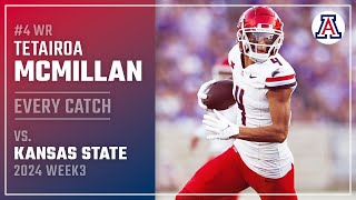 Every Tetairoa McMillan catch from 138 yds game vs Kansas State  2024 Week 3 [upl. by Karub]