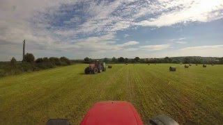 Mccormick MTX 150 with McHale 5500 Baling Silage Gopro 1080 HD [upl. by Oiramaj]