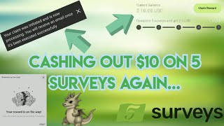 5 Surveys Cashing Out Another 10 USD 2024 moneygrinding survey [upl. by Issirk]