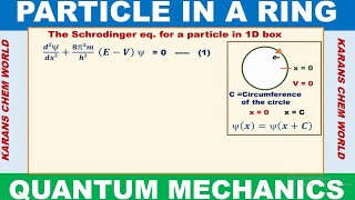 Tamil Particle in Ring Problem Quantum Mechanics Schrödinger eqn solve obtain energy wave function [upl. by Clementis]